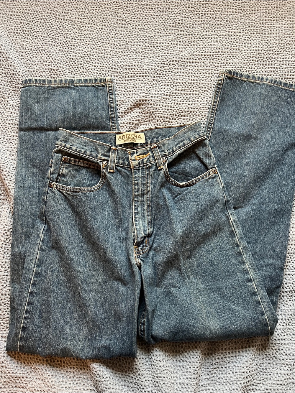 Arizona Jean Company Men's Relaxed Fit Denim Jeans - Medium Blue